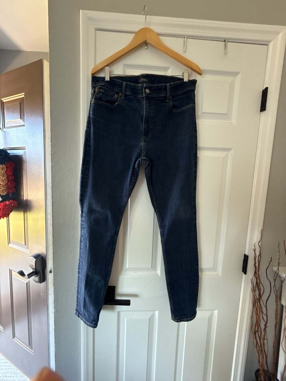 Polo Ralph Lauren The Tompkins Mid Rise Skinny Dark Wash Jeans Size 32